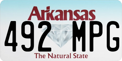 AR license plate 492MPG