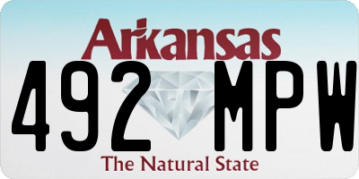 AR license plate 492MPW