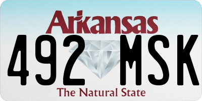 AR license plate 492MSK