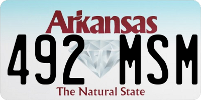AR license plate 492MSM