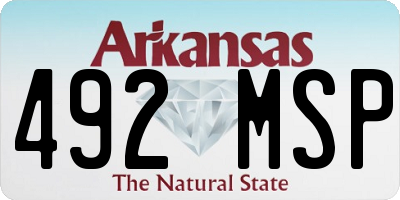 AR license plate 492MSP