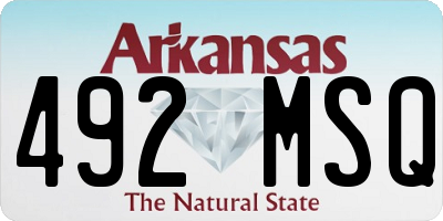AR license plate 492MSQ