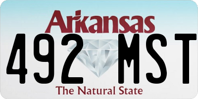 AR license plate 492MST