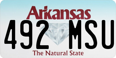 AR license plate 492MSU