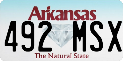 AR license plate 492MSX