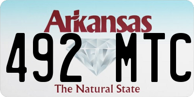 AR license plate 492MTC