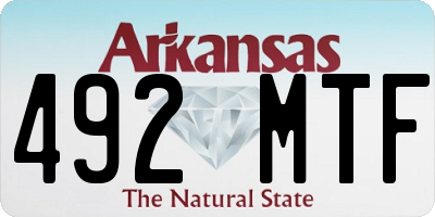 AR license plate 492MTF