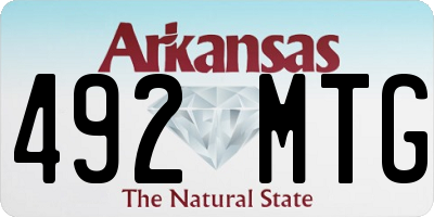 AR license plate 492MTG