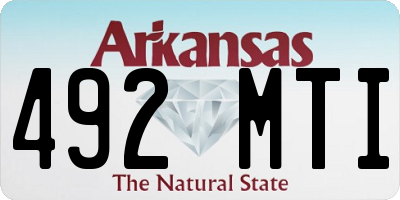 AR license plate 492MTI
