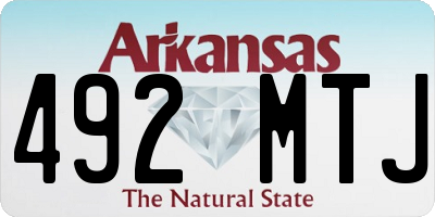 AR license plate 492MTJ