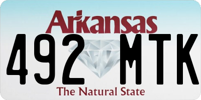 AR license plate 492MTK