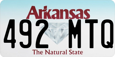 AR license plate 492MTQ