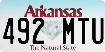 AR license plate 492MTU