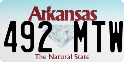 AR license plate 492MTW