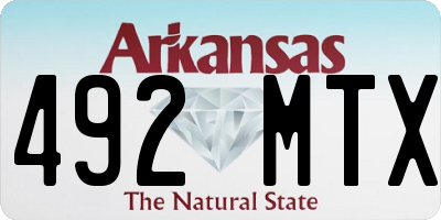 AR license plate 492MTX