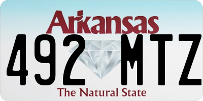 AR license plate 492MTZ
