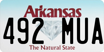 AR license plate 492MUA