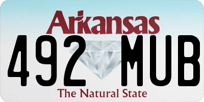 AR license plate 492MUB