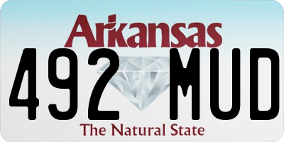 AR license plate 492MUD
