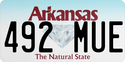 AR license plate 492MUE