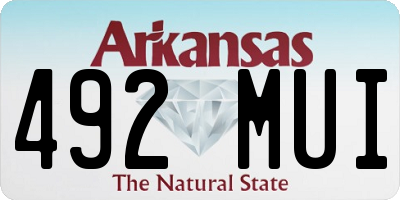 AR license plate 492MUI