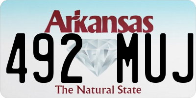 AR license plate 492MUJ