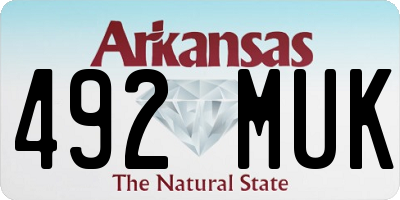 AR license plate 492MUK