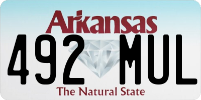 AR license plate 492MUL