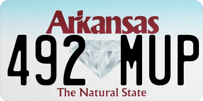 AR license plate 492MUP