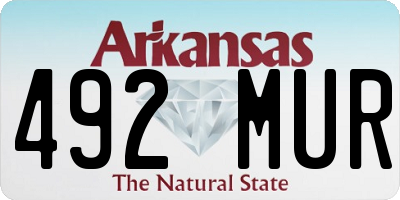 AR license plate 492MUR
