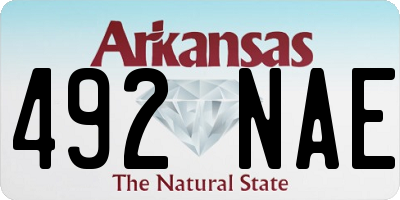 AR license plate 492NAE