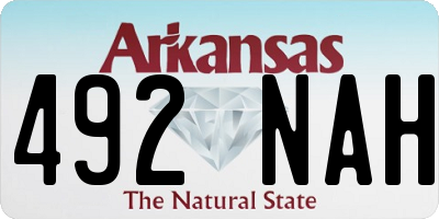 AR license plate 492NAH