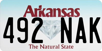 AR license plate 492NAK