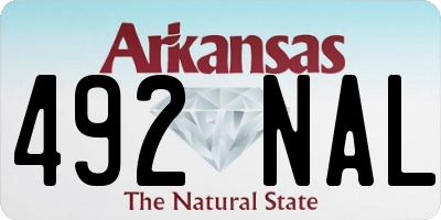 AR license plate 492NAL