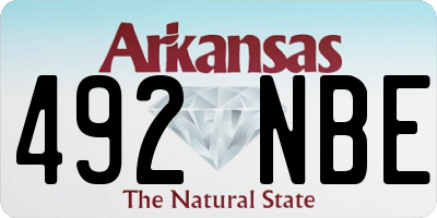 AR license plate 492NBE