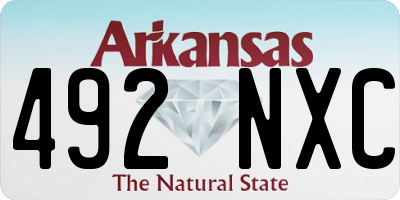 AR license plate 492NXC