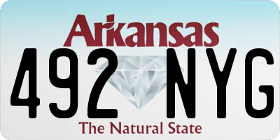 AR license plate 492NYG