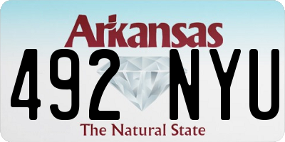 AR license plate 492NYU