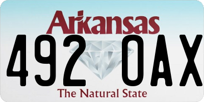 AR license plate 492OAX