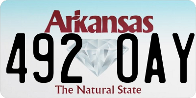 AR license plate 492OAY