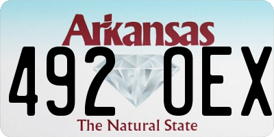 AR license plate 492OEX