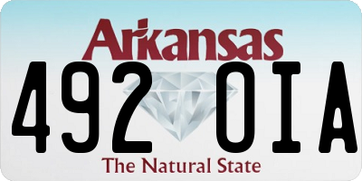 AR license plate 492OIA