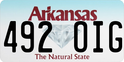 AR license plate 492OIG