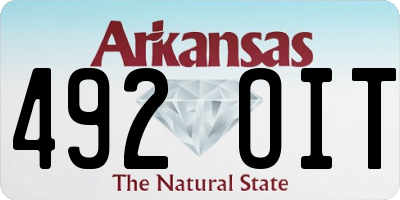 AR license plate 492OIT