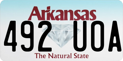 AR license plate 492UOA