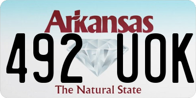 AR license plate 492UOK