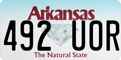 AR license plate 492UOR