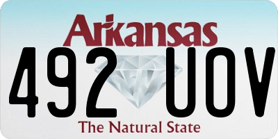 AR license plate 492UOV
