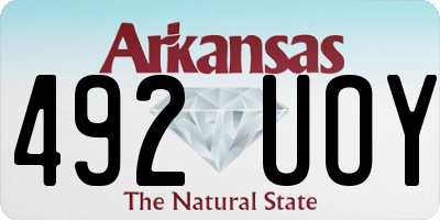 AR license plate 492UOY