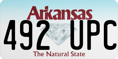 AR license plate 492UPC
